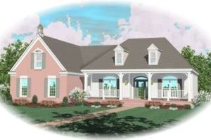 Southern Exterior - Front Elevation Plan #81-1153