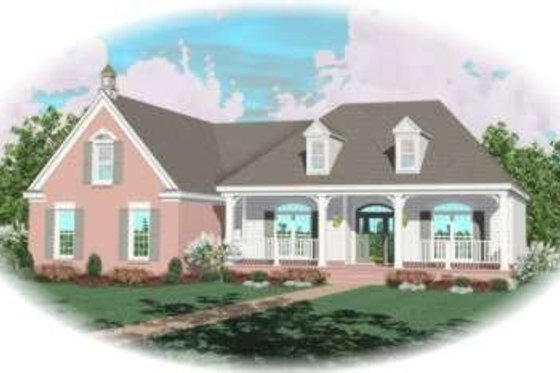 Exterior - Front Elevation for Southern House Plan #81-1153 - 3 bed, 2.5 bath