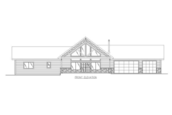 Exterior - Front Elevation 3 for Craftsman House Plan #117-1011 - 3 bed, 2.5 bath