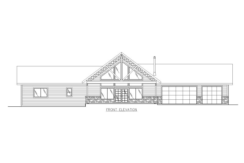 Architectural House Design - Exterior - Front Elevation 3 for Craftsman House Plan #117-1011 - 3 bed, 2.5 bath