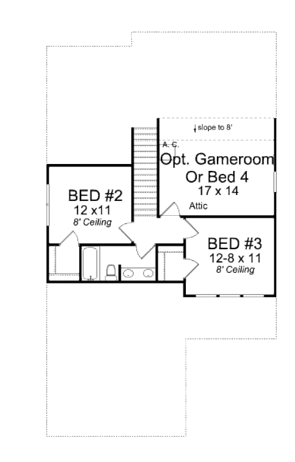 House Design - Cottage Floor Plan - Upper Floor Plan #513-11