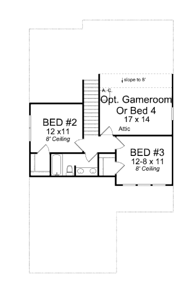 Architectural House Design - Cottage Floor Plan - Upper Floor Plan #513-11