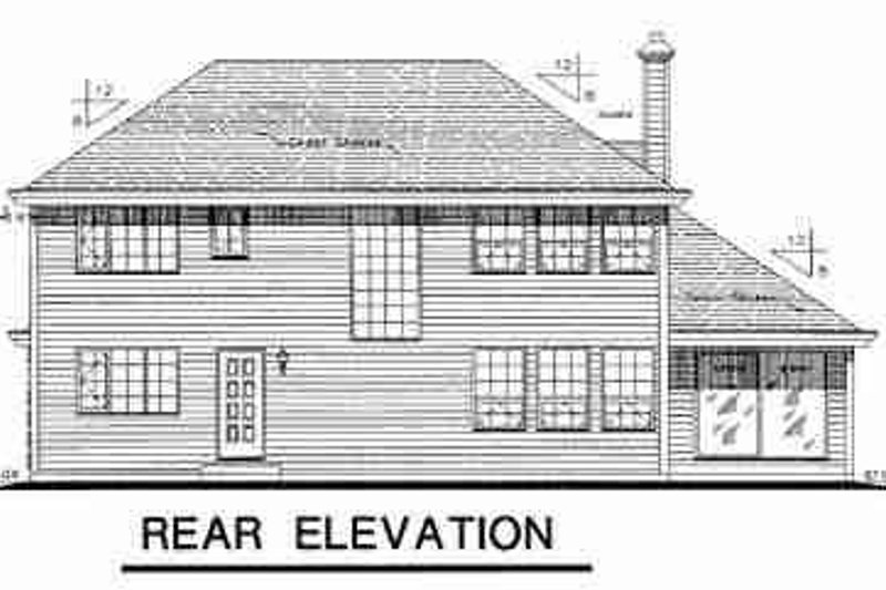 Dream House Plan - Exterior - Rear Elevation for Traditional House Plan #18-9049 - 4 bed, 3 bath