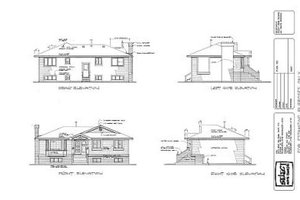 Exterior - Rear Elevation for Traditional House Plan #47-228 - 3 bed, 1.5 bath