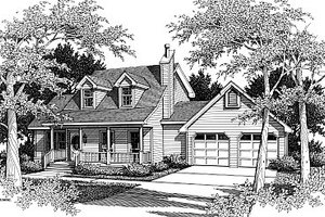 Country Exterior - Front Elevation Plan #14-220