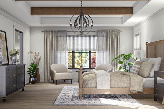 Interior - Master Bedroom for Traditional House Plan #455-557 - 5 bed, 3.5 bath