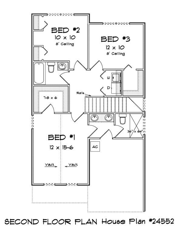 House Blueprint - Cottage Floor Plan - Upper Floor Plan #513-2345