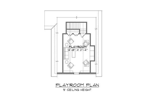 Floor Plan - Upper Floor for Traditional House Plan #1054-86 - 3 bed, 2.5 bath