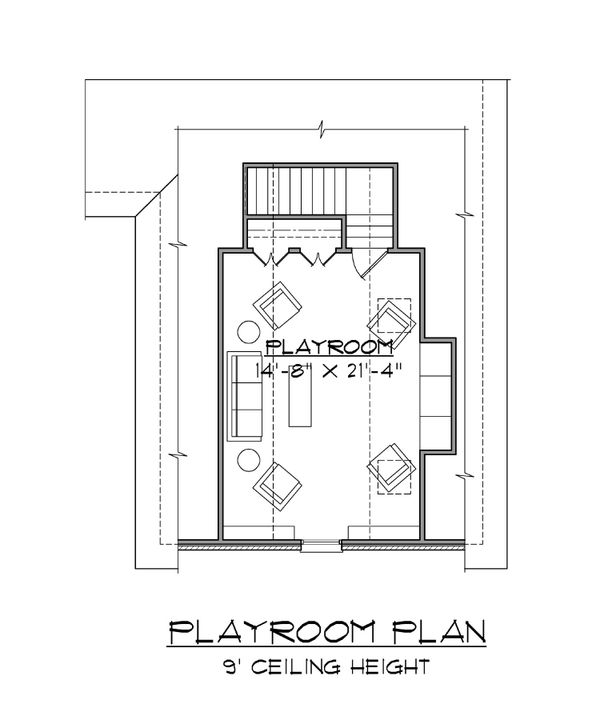 Traditional Floor Plan - Upper Floor Plan #1054-86