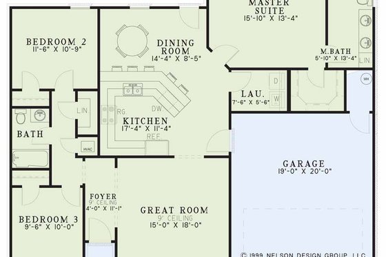 Exterior - Front Elevation 4 for Traditional House Plan #17-1046 - 3 bed, 2 bath
