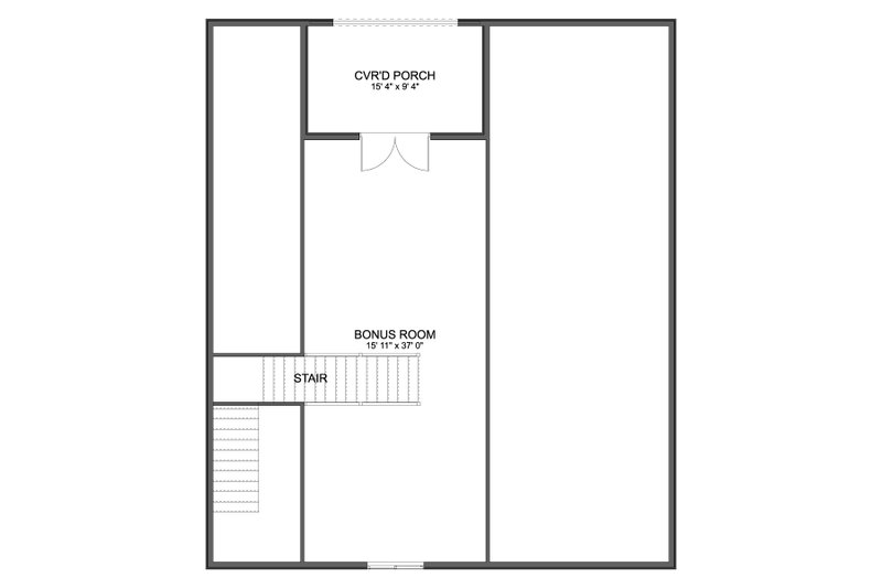 House Design - Floor Plan - Upper Floor for Barndominium House Plan #1060-227, 0.5 bath