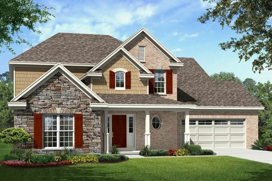 Exterior - Front Elevation House Plan #329-372 - 5 bed, 3.5 bath
