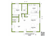 Traditional Style House Plan - 1 Beds 2.5 Baths 1000 Sq/Ft Plan #1106-14 