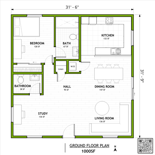 Traditional Floor Plan - Main Floor Plan #1106-14