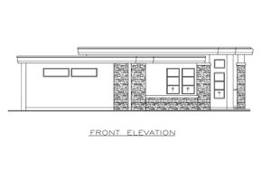 Exterior - Front Elevation 3 for Modern House Plan #1100-83 - 1 bed, 1.5 bath