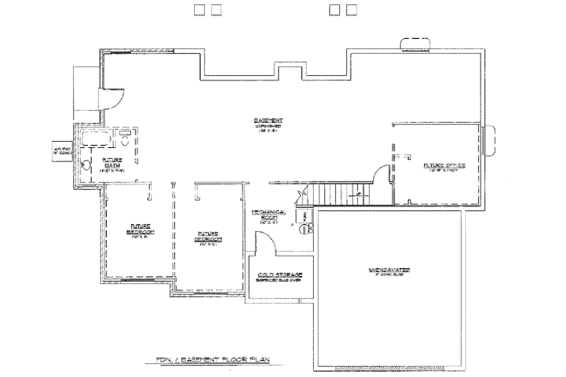 Dream House Plan - Floor Plan - Lower Floor for Traditional House Plan #5-116 - 3 bed, 2.5 bath