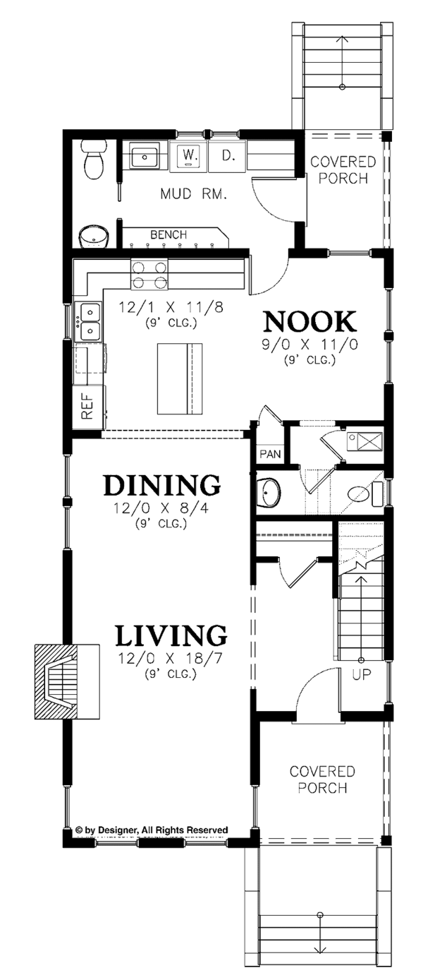 Architectural House Design - Contemporary Floor Plan - Main Floor Plan #48-868