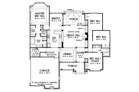 Floor Plan - Main Floor for Traditional House Plan #929-708 - 4 bed, 2 bath