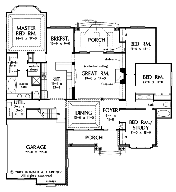 Dream House Plan - Traditional Floor Plan - Main Floor Plan #929-708