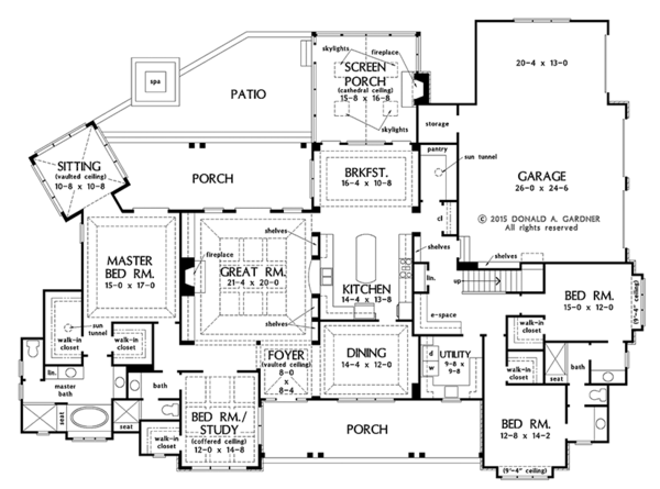Home Plan - Ranch Floor Plan - Main Floor Plan #929-1019