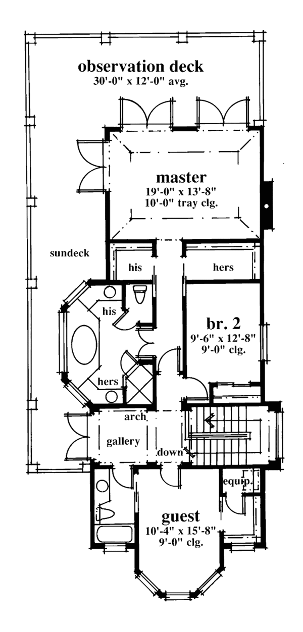 Home Plan - Mediterranean Floor Plan - Upper Floor Plan #930-79
