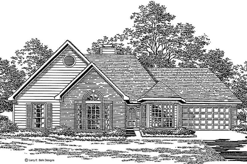 Home Plan - Exterior - Front Elevation 3 for Ranch House Plan #952-173 - 3 bed, 2 bath