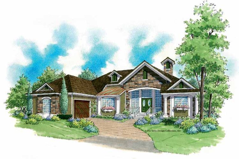 House Blueprint - Country Exterior - Front Elevation Plan #930-183
