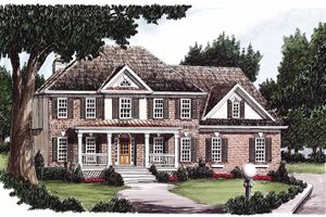 Classical Exterior - Front Elevation Plan #927-73