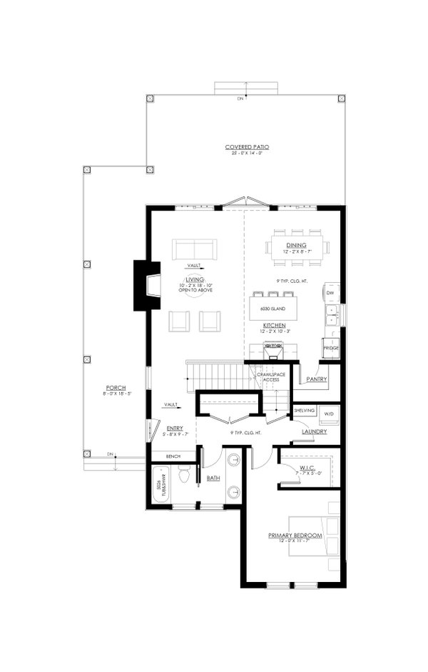 Dream House Plan - Cottage Floor Plan - Main Floor Plan #1114-41