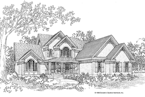 Exterior - Front Elevation 3 for Country House Plan #929-391 - 3 bed, 2.5 bath