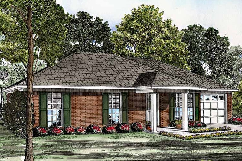 House Plan Design - Exterior - Front Elevation 3 for Colonial House Plan #17-3129 - 3 bed, 2 bath