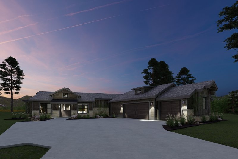 House Design - Exterior - Front Elevation 6 for Ranch House Plan #1069-34 - 3 bed, 2.5 bath