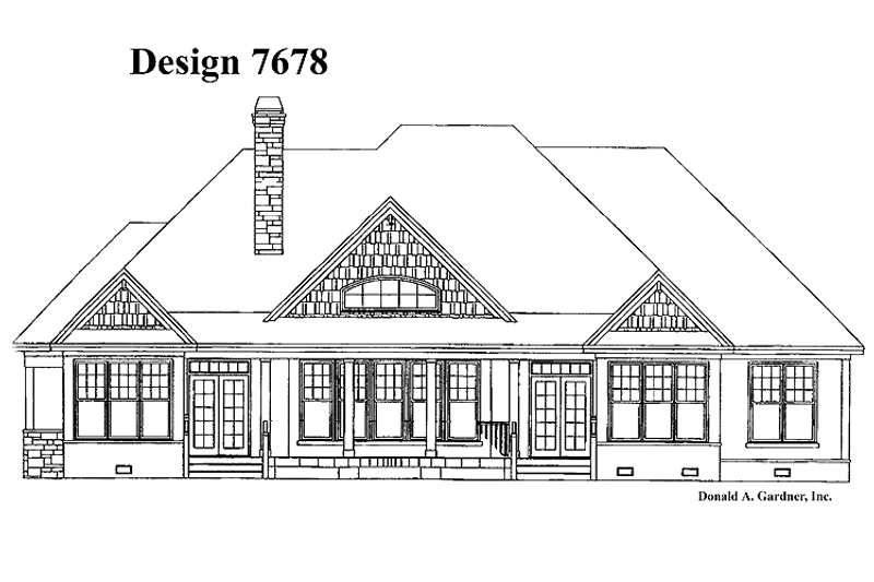 Home Plan - Exterior - Rear Elevation for Craftsman House Plan #929-313 - 3 bed, 3 bath