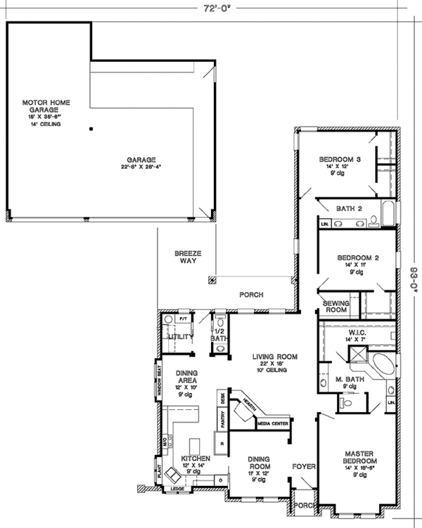 Dream House Plan - European Floor Plan - Main Floor Plan #968-6
