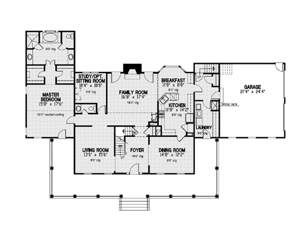 Home Plan - Country Floor Plan - Main Floor Plan #953-76