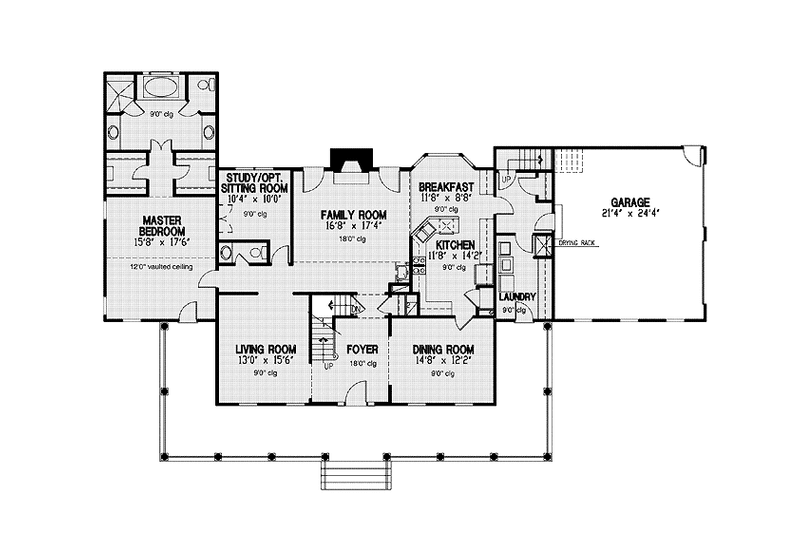 Dream House Plan - Floor Plan - Main Floor for Country House Plan #953-76 - 5 bed, 3.5 bath