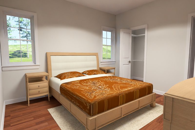 Architectural House Design - Interior - Master Bedroom 1 for Cottage House Plan #513-2455 - 2 bed, 2 bath