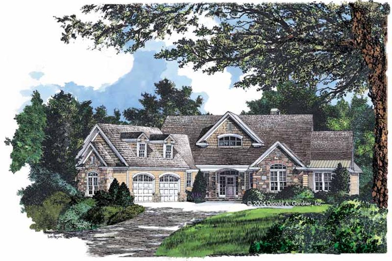 Architectural House Design - Craftsman Exterior - Front Elevation Plan #929-742