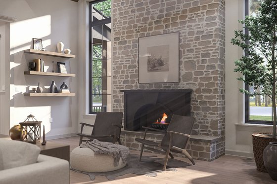 Interior - Family Room for Cottage House Plan #455-784 - 3 bed, 2.5 bath