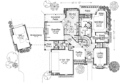 European Style House Plan - 4 Beds 3.5 Baths 3290 Sq/Ft Plan #310-328 