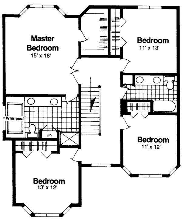 House Plan Design - Country Floor Plan - Upper Floor Plan #981-37