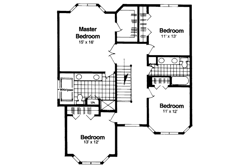 Home Plan - Floor Plan - Upper Floor for Country House Plan #981-37 - 4 bed, 2.5 bath