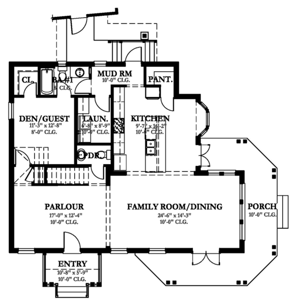 Home Plan - Country Floor Plan - Main Floor Plan #1058-149