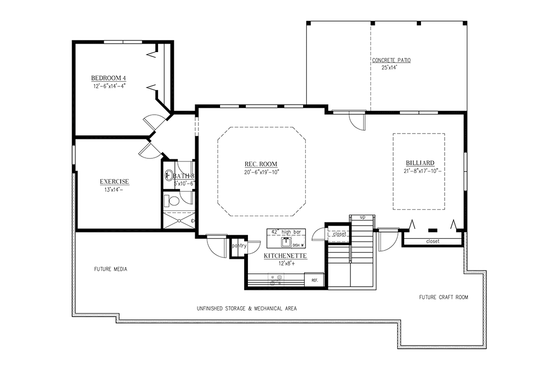 Floor Plan - Other Floor for Craftsman House Plan #437-69 - 4 bed, 3.5 bath
