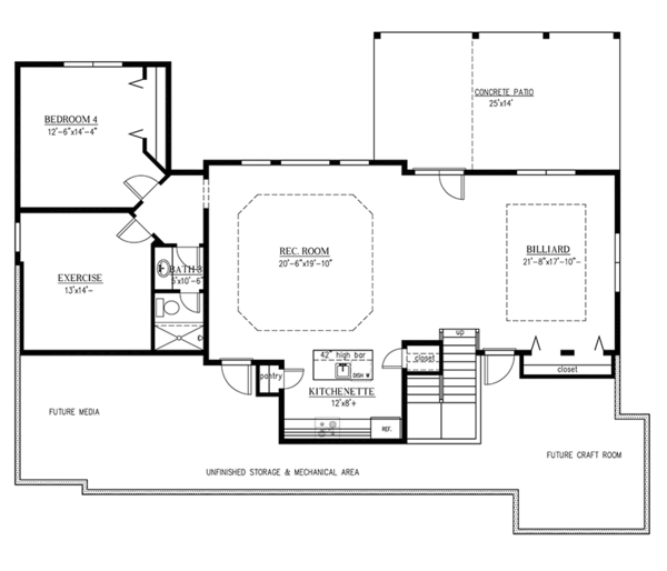Craftsman Floor Plan - Other Floor Plan #437-69