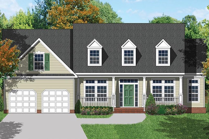Architectural House Design - Colonial Exterior - Front Elevation Plan #1053-68