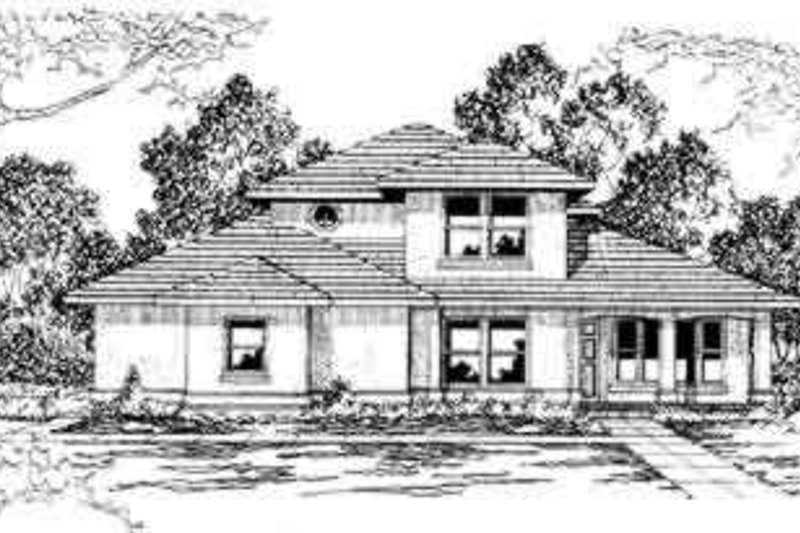 House Plan Design - Mediterranean Exterior - Front Elevation Plan #124-299