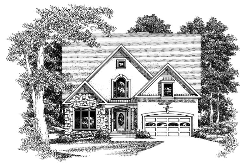 Architectural House Design - Country Exterior - Front Elevation Plan #927-784