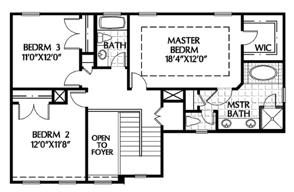 House Plan Design - Country Floor Plan - Upper Floor Plan #999-79