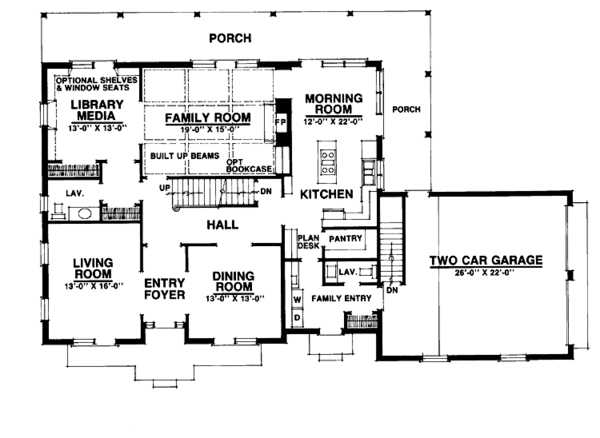 Home Plan - Classical Floor Plan - Main Floor Plan #1016-23